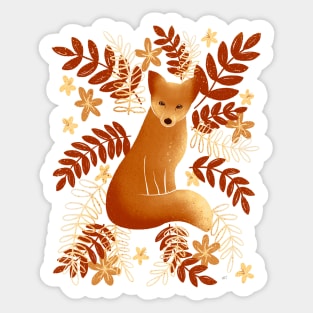 Modern Fox - Fall Sticker